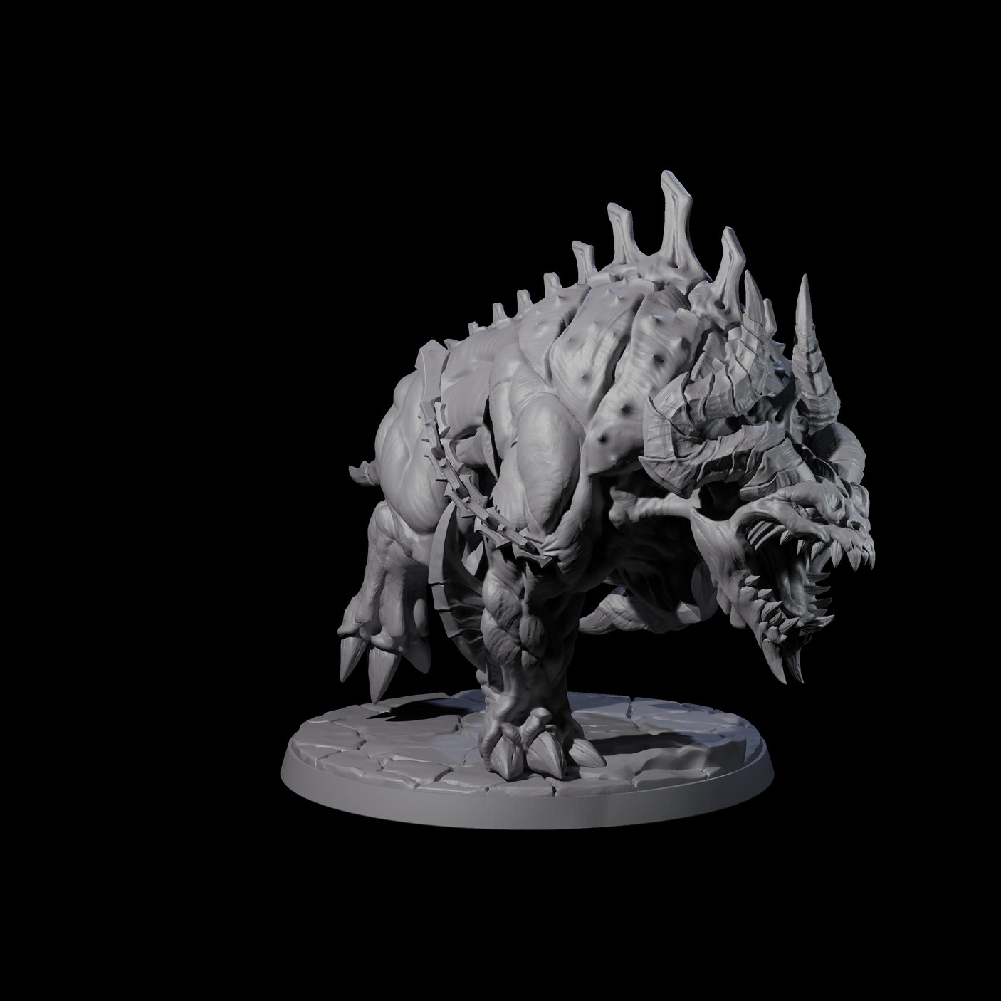 Four Hulking Hellhounds Miniature for Dungeons and Dragons, Pathfinder or other TTRPGs