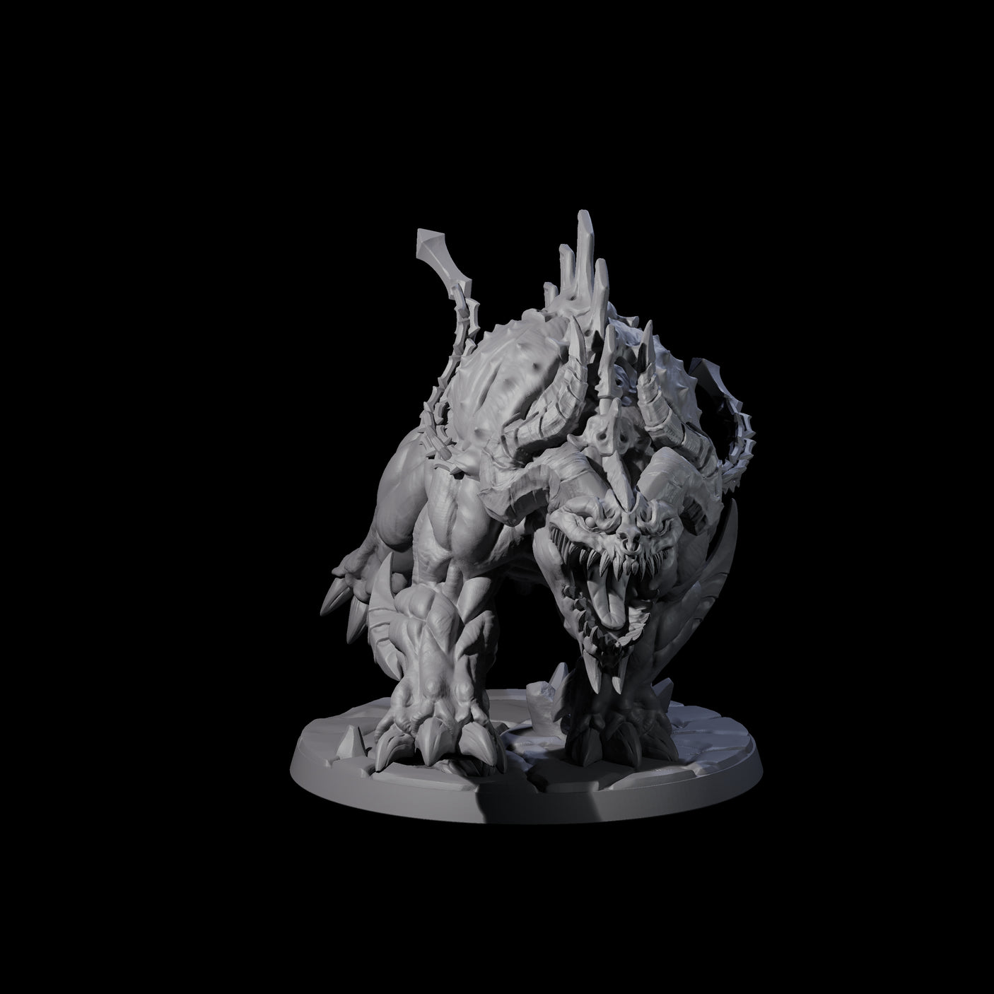 Four Hulking Hellhounds Miniature for Dungeons and Dragons, Pathfinder or other TTRPGs