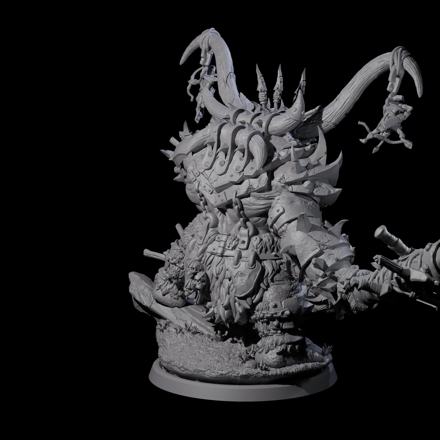 Four Hulking Ogre Juggernauts Miniature for Dungeons and Dragons, Pathfinder or other TTRPGs