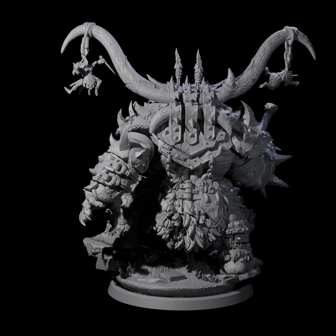 Four Hulking Ogre Juggernauts Miniature for Dungeons and Dragons, Pathfinder or other TTRPGs