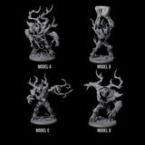 Four Hungry Gulthias Blights Miniature for Dungeons and Dragons, Pathfinder or other TTRPGs