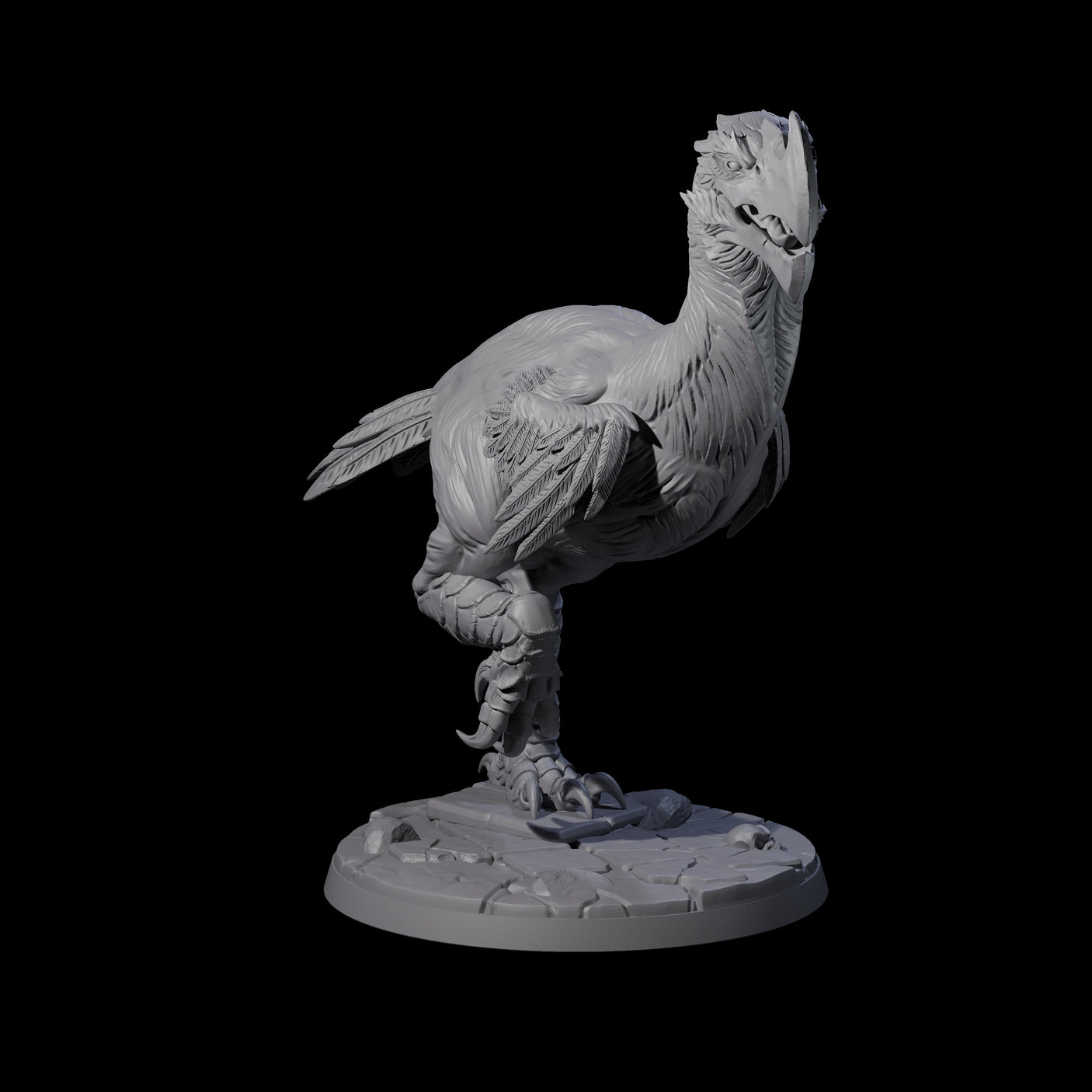 Four Hunting Axe Beaks Miniature for Dungeons and Dragons, Pathfinder or other TTRPGs