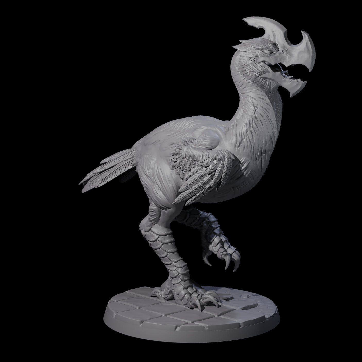 Four Hunting Axe Beaks Miniature for Dungeons and Dragons, Pathfinder or other TTRPGs
