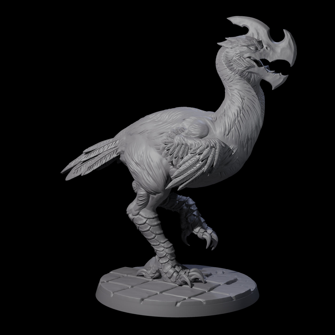 Four Hunting Axe Beaks Miniature for Dungeons and Dragons, Pathfinder or other TTRPGs
