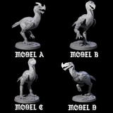 Four Hunting Axe Beaks Miniature for Dungeons and Dragons, Pathfinder or other TTRPGs