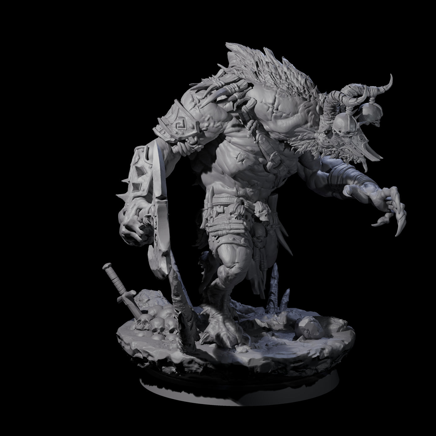Four Hunting Balors Miniature for Dungeons and Dragons, Pathfinder or other TTRPGs
