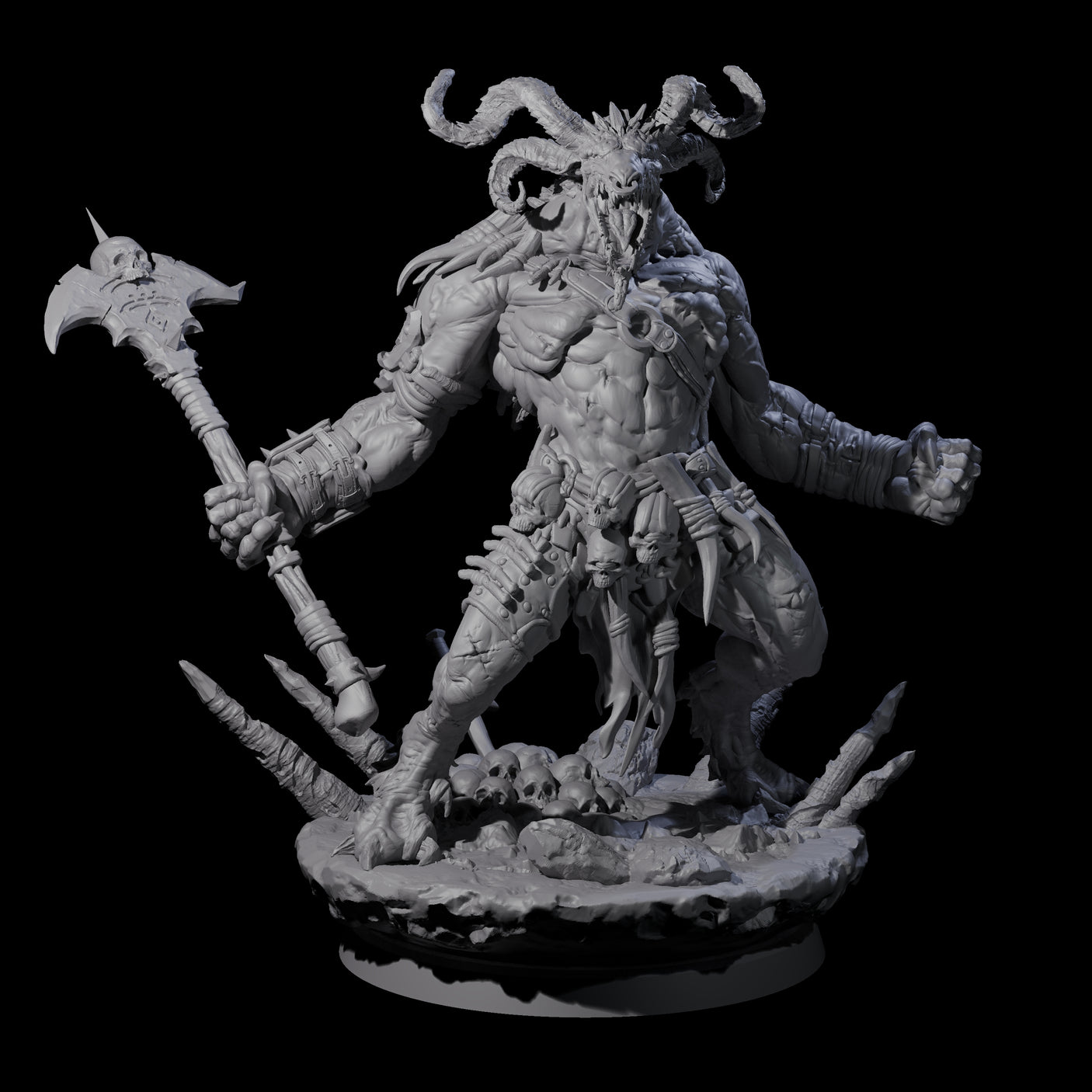 Four Hunting Balors Miniature for Dungeons and Dragons, Pathfinder or other TTRPGs