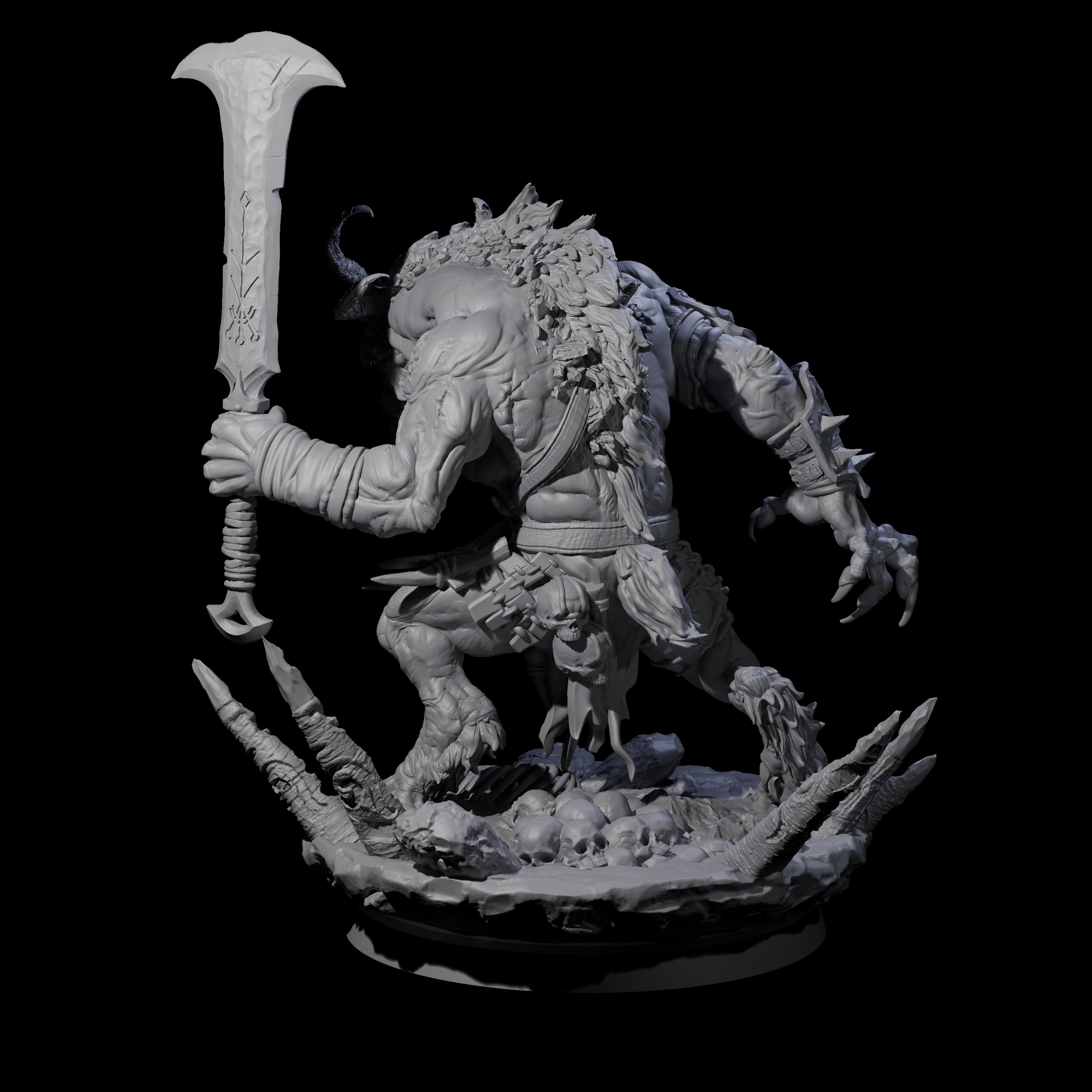 Four Hunting Balors Miniature for Dungeons and Dragons, Pathfinder or other TTRPGs