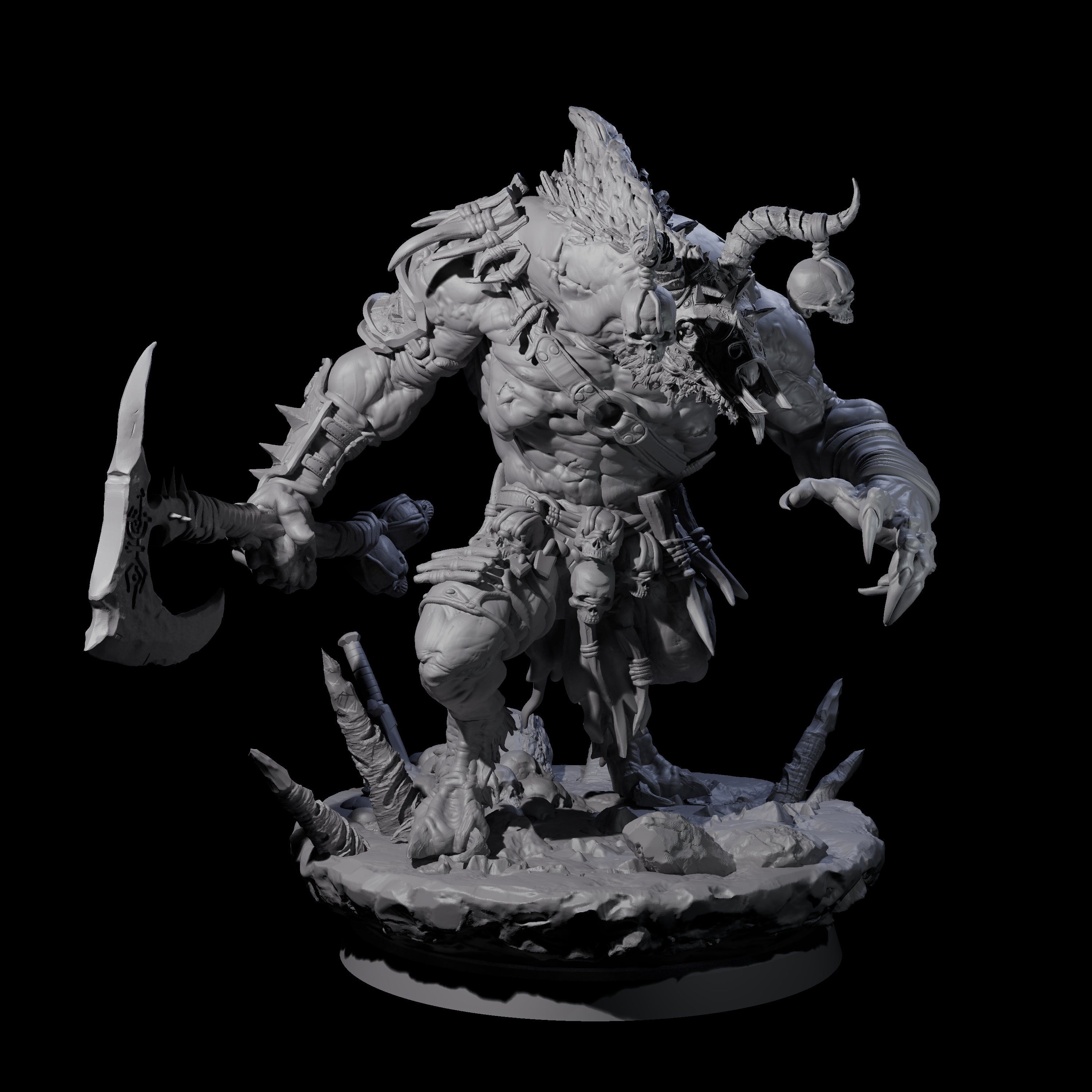 Four Hunting Balors Miniature for Dungeons and Dragons, Pathfinder or other TTRPGs