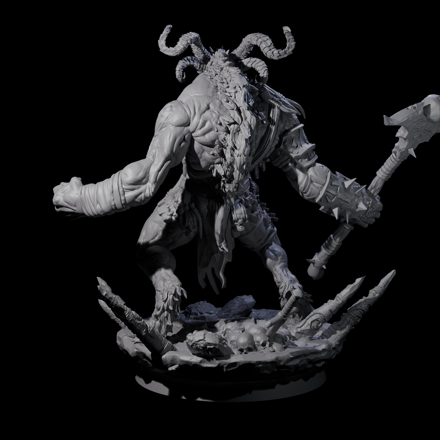 Four Hunting Balors Miniature for Dungeons and Dragons, Pathfinder or other TTRPGs