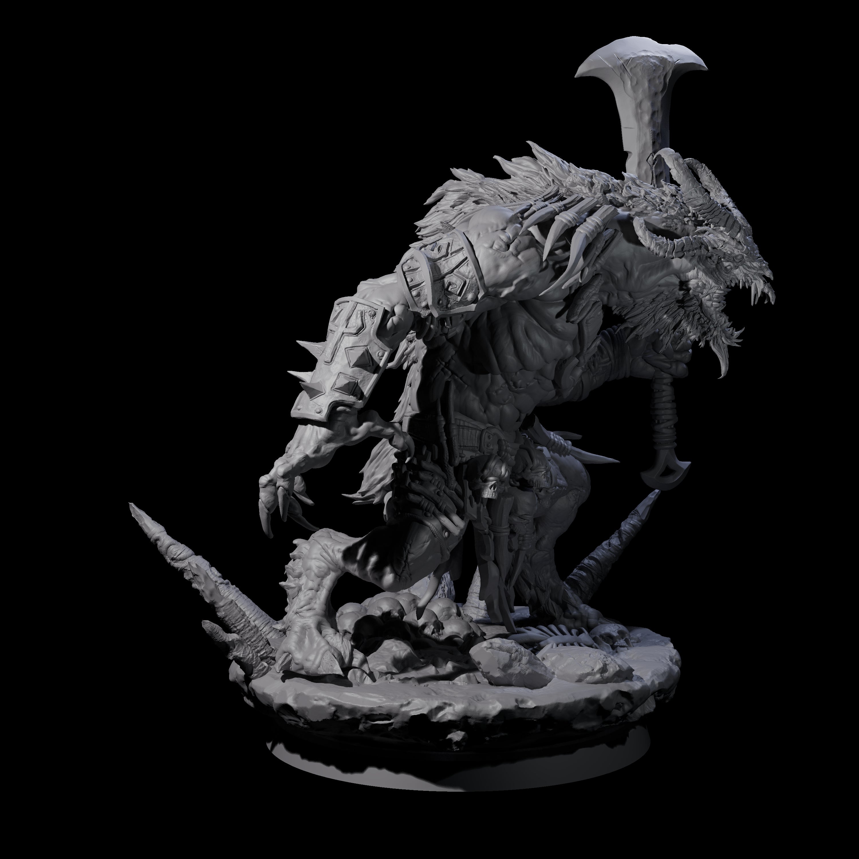 Four Hunting Balors Miniature for Dungeons and Dragons, Pathfinder or other TTRPGs