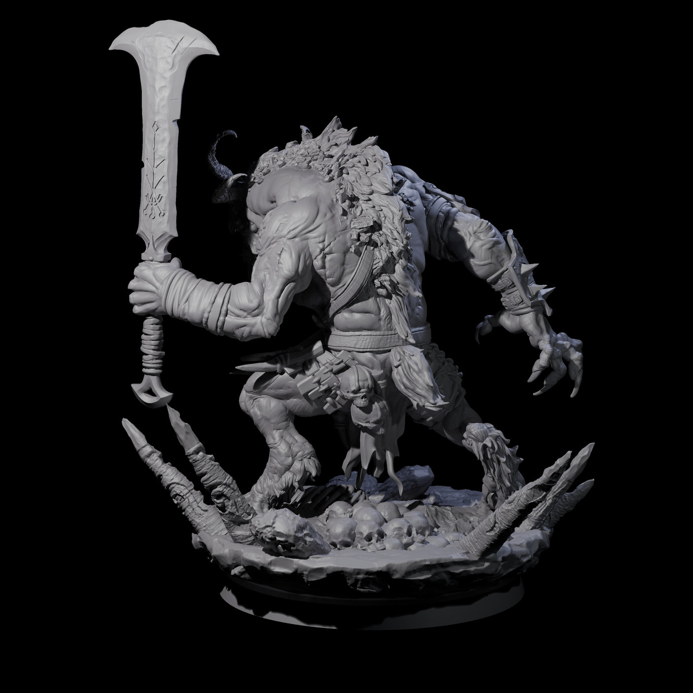 Four Hunting Balors Miniature for Dungeons and Dragons, Pathfinder or other TTRPGs