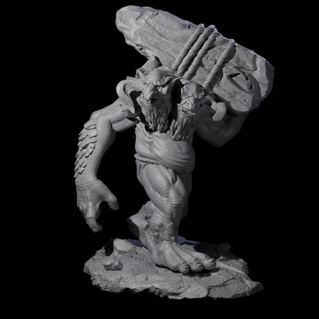 Four Hurling Ettins Miniature for Dungeons and Dragons, Pathfinder or other TTRPGs