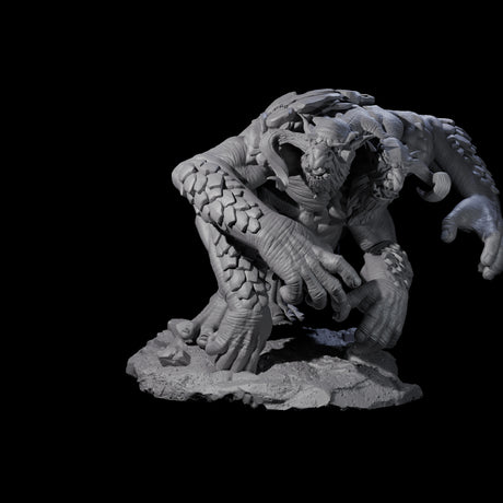 Four Hurling Ettins Miniature for Dungeons and Dragons, Pathfinder or other TTRPGs