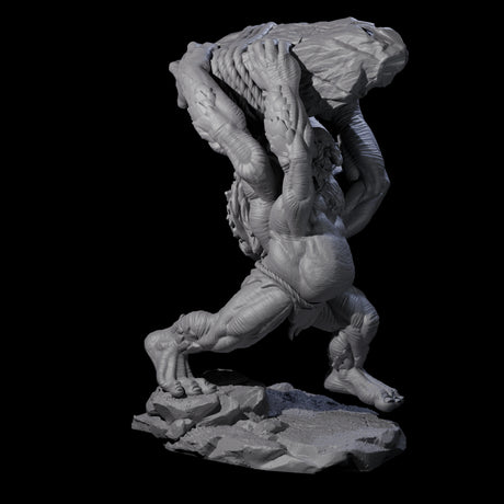 Four Hurling Ettins Miniature for Dungeons and Dragons, Pathfinder or other TTRPGs
