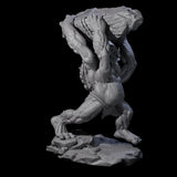 Four Hurling Ettins Miniature for Dungeons and Dragons, Pathfinder or other TTRPGs