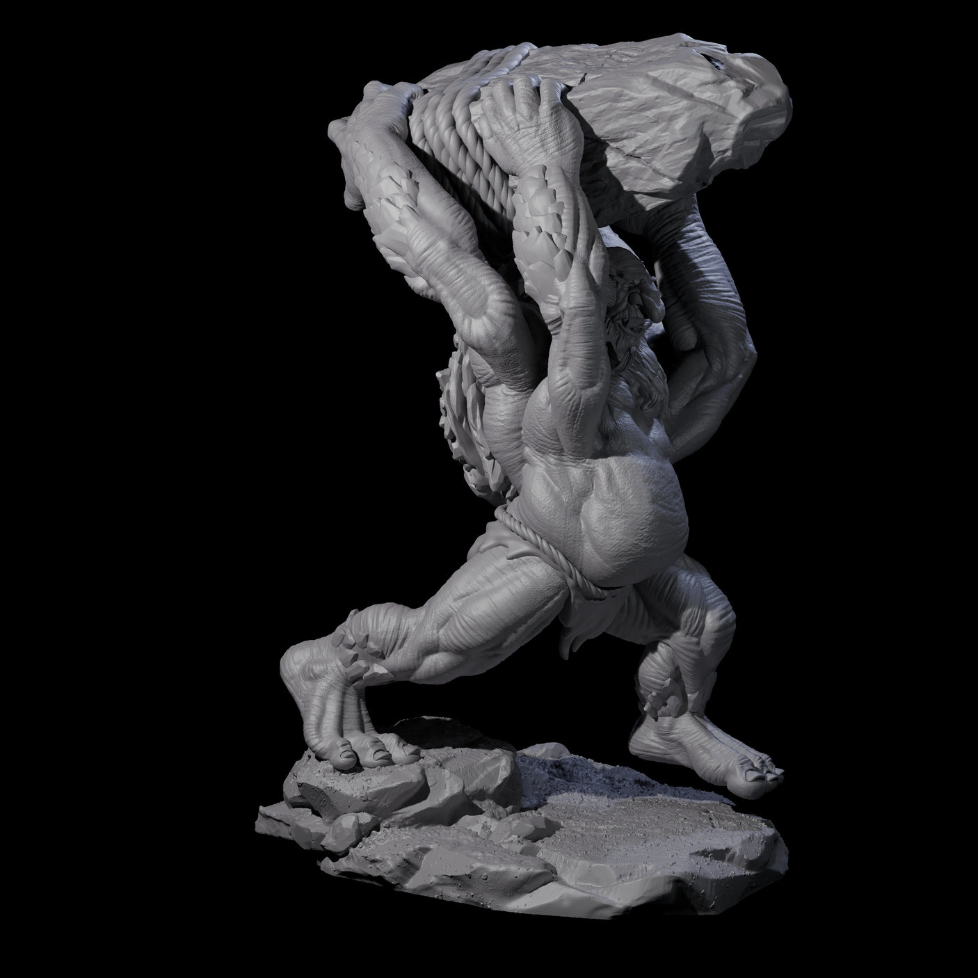 Four Hurling Ettins Miniature for Dungeons and Dragons, Pathfinder or other TTRPGs