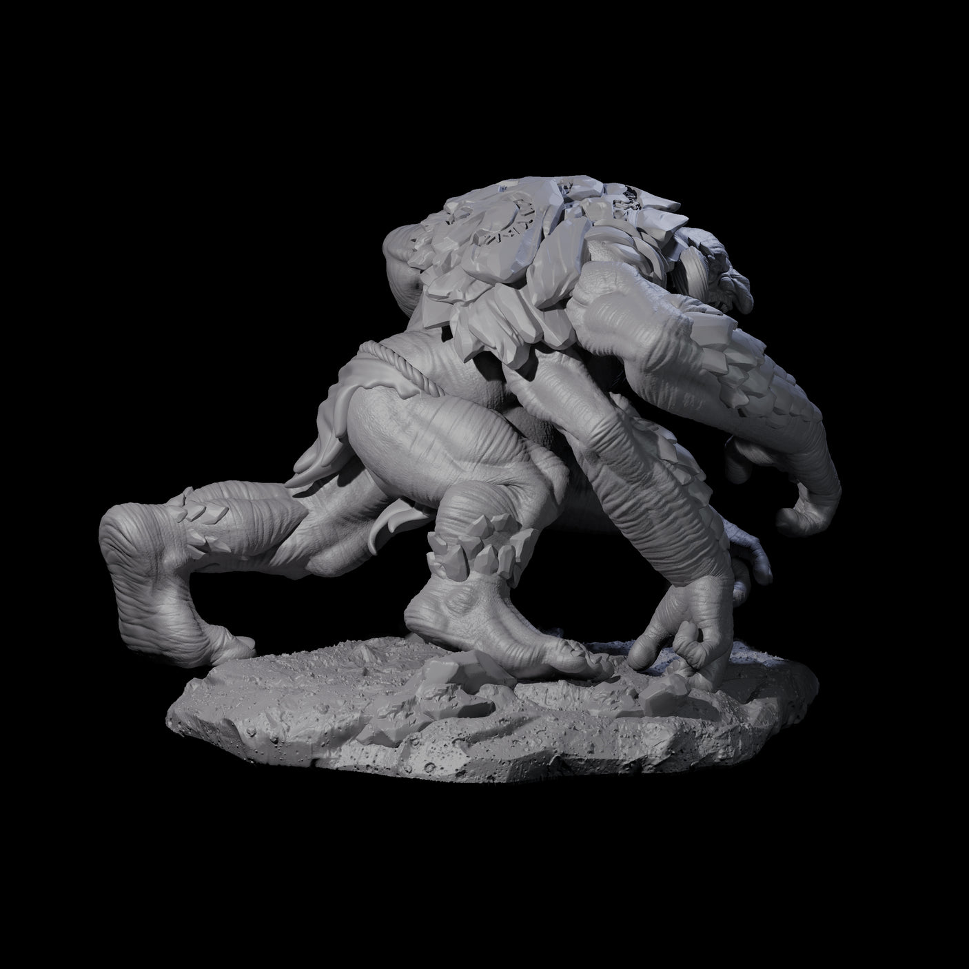 Four Hurling Ettins Miniature for Dungeons and Dragons, Pathfinder or other TTRPGs