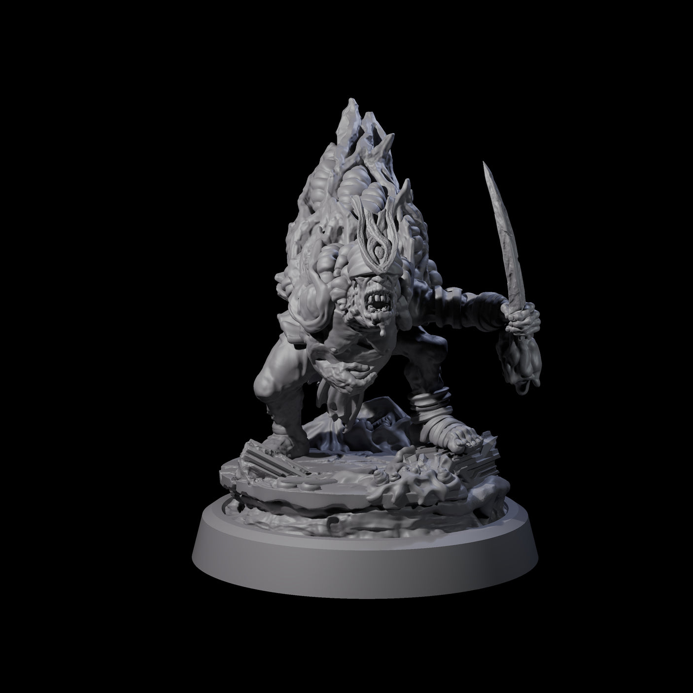 Four Infected Hive Thralls Miniature for Dungeons and Dragons, Pathfinder or other TTRPGs