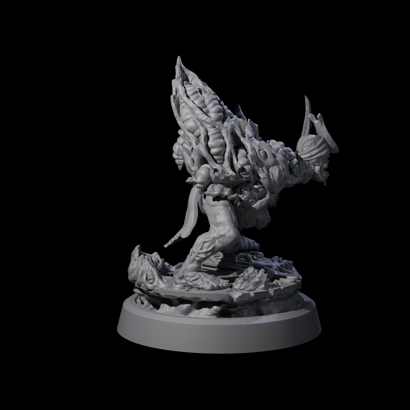 Four Infected Hive Thralls Miniature for Dungeons and Dragons, Pathfinder or other TTRPGs