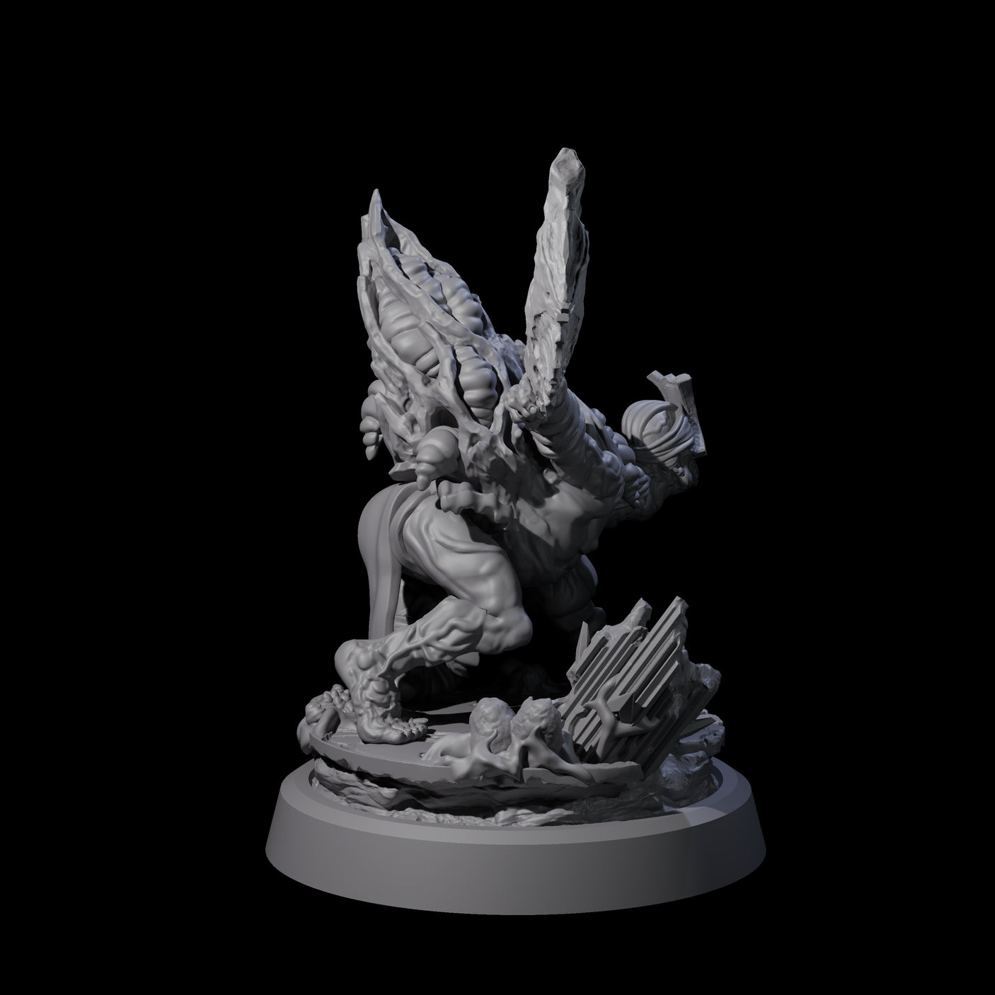 Four Infected Hive Thralls Miniature for Dungeons and Dragons, Pathfinder or other TTRPGs
