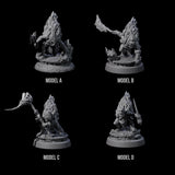 Four Infected Hive Thralls Miniature for Dungeons and Dragons, Pathfinder or other TTRPGs