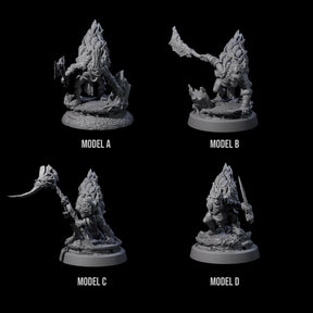 Four Infected Hive Thralls Miniature for Dungeons and Dragons, Pathfinder or other TTRPGs