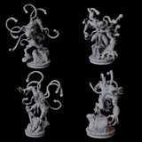 Four Infested Ghouls Miniature for Dungeons and Dragons, Pathfinder or other TTRPGs