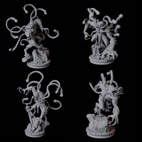 Four Infested Ghouls Miniature for Dungeons and Dragons, Pathfinder or other TTRPGs