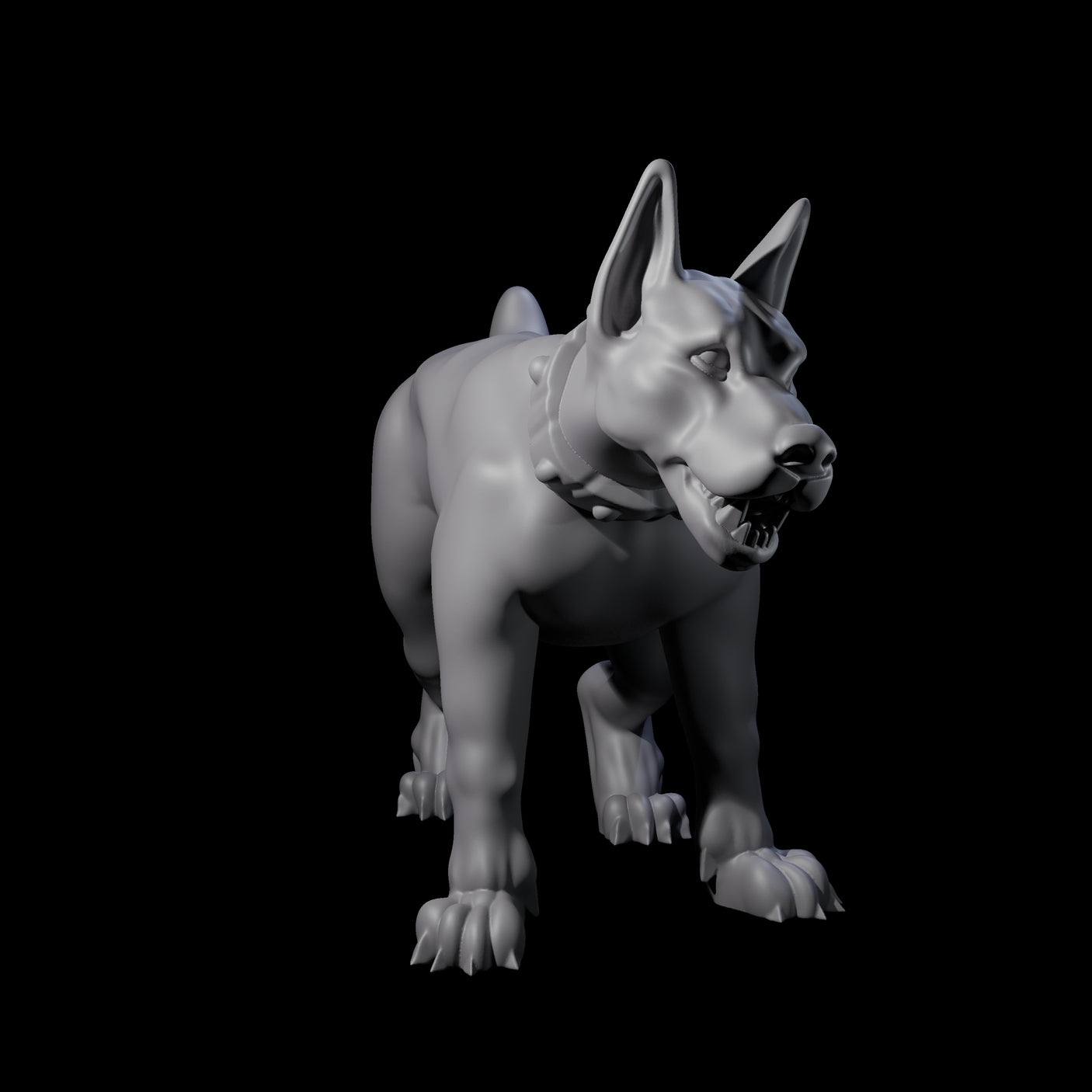 Four Inquisitive Dogs Miniature for Dungeons and Dragons, Pathfinder or other TTRPGs