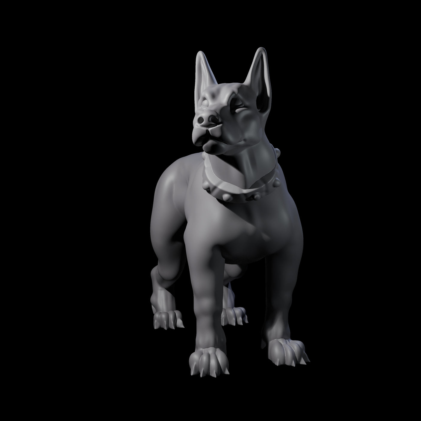 Four Inquisitive Dogs Miniature for Dungeons and Dragons, Pathfinder or other TTRPGs