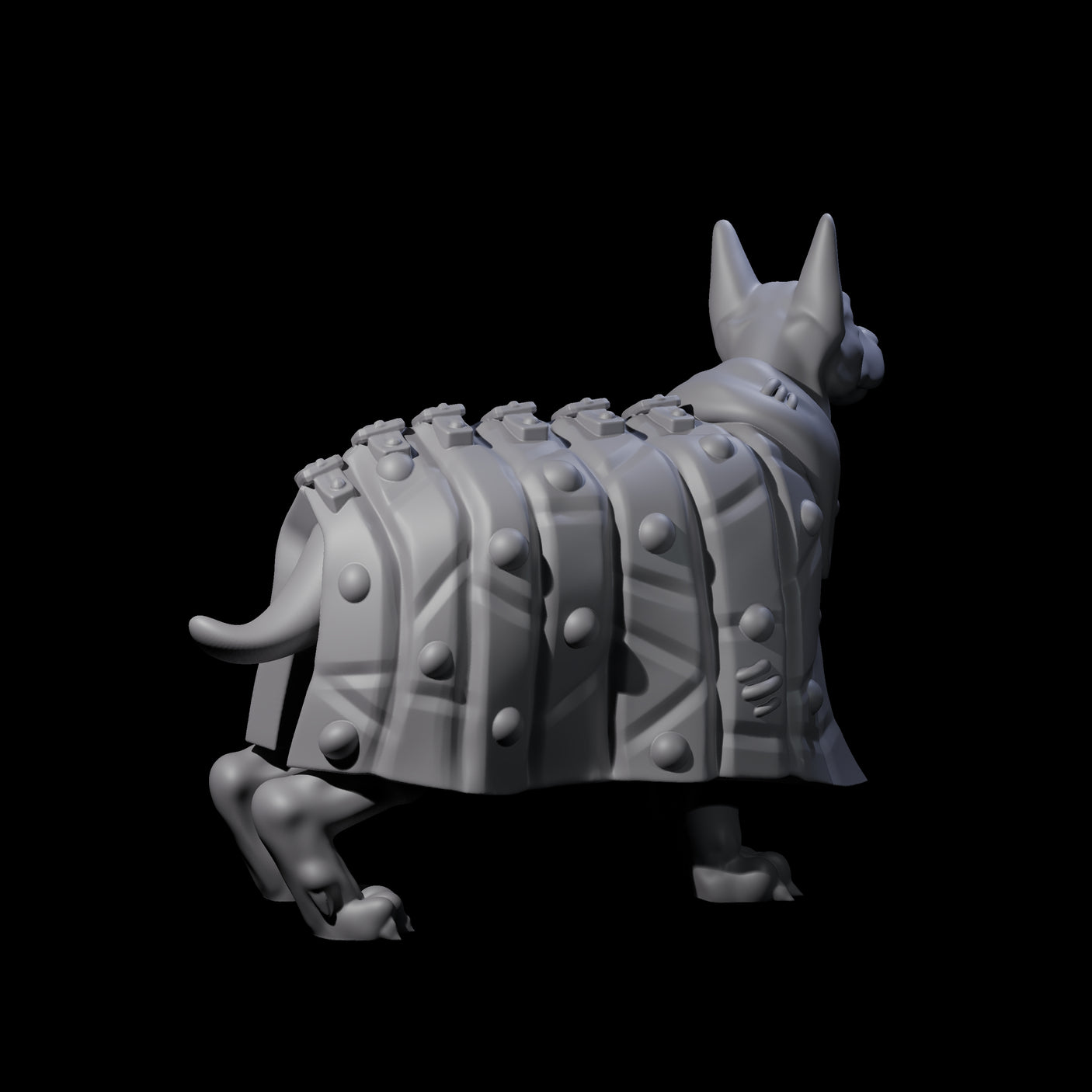 Four Inquisitive Dogs Miniature for Dungeons and Dragons, Pathfinder or other TTRPGs