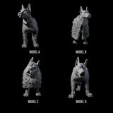 Four Inquisitive Dogs Miniature for Dungeons and Dragons, Pathfinder or other TTRPGs