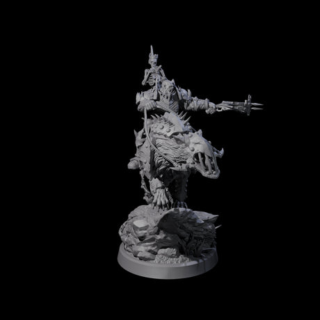 Four Ironclad Orc Warg Riders Miniature for Dungeons and Dragons, Pathfinder or other TTRPGs