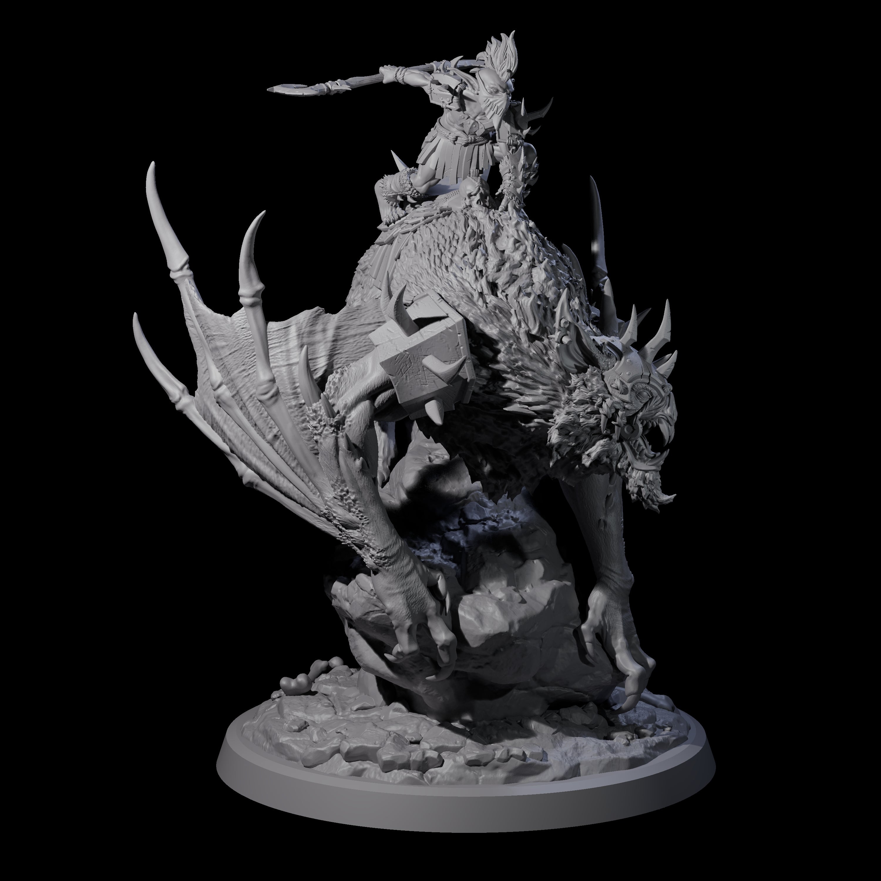 Four Kamikaze Werebat Riding Goblins Miniature for Dungeons and Dragons, Pathfinder or other TTRPGs
