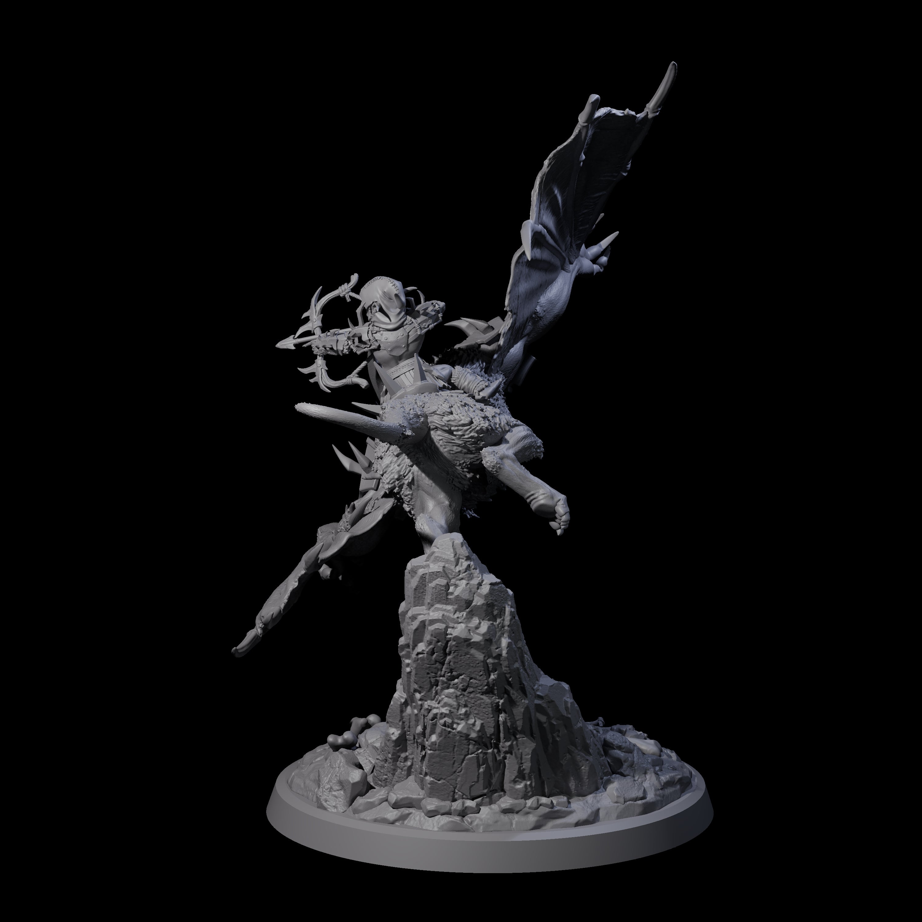 Four Kamikaze Werebat Riding Goblins Miniature for Dungeons and Dragons, Pathfinder or other TTRPGs