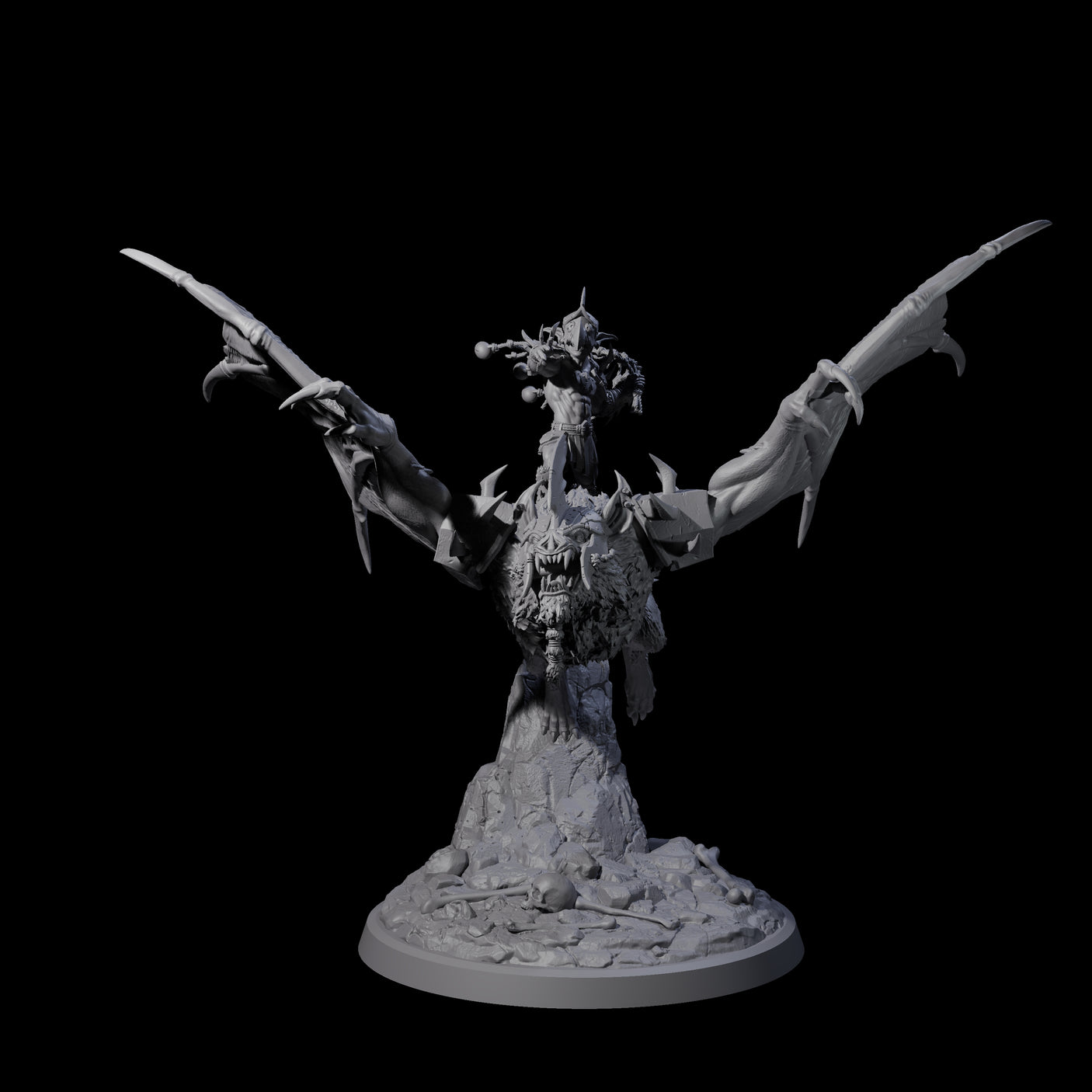 Four Kamikaze Werebat Riding Goblins Miniature for Dungeons and Dragons, Pathfinder or other TTRPGs