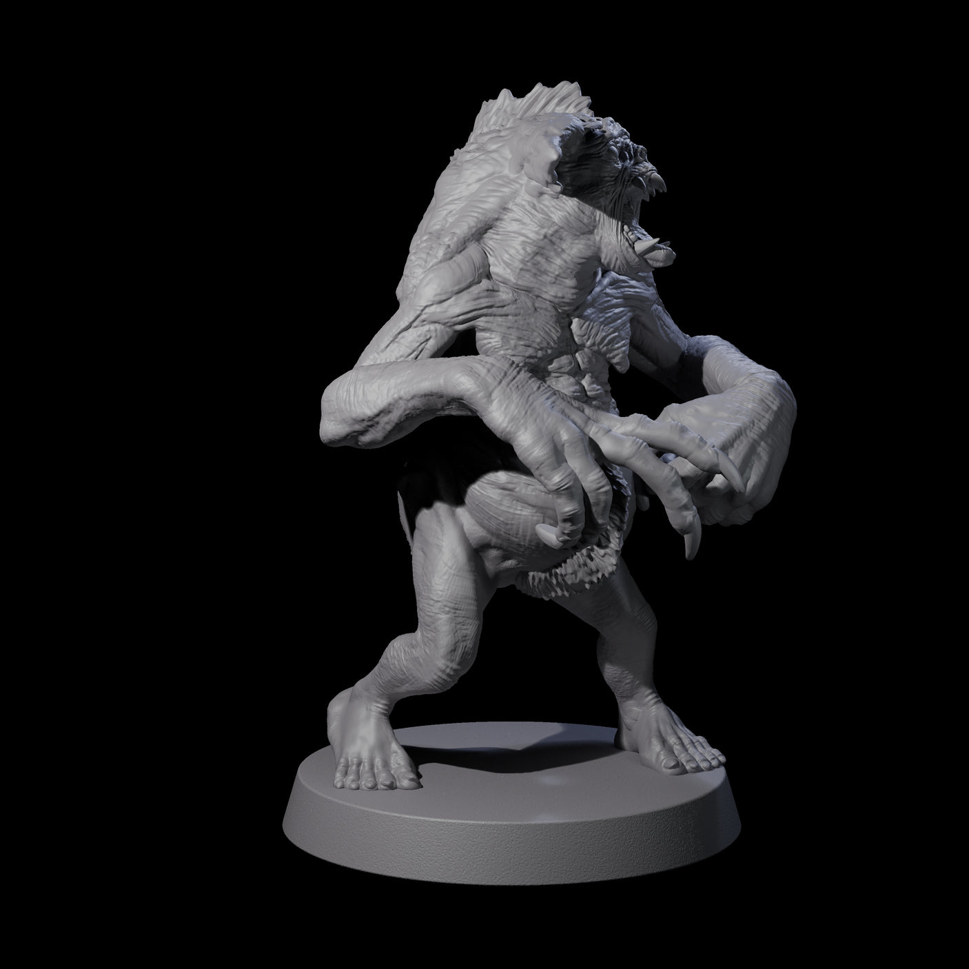 Four Knuckle Dragger Dretchs Miniature for Dungeons and Dragons, Pathfinder or other TTRPGs
