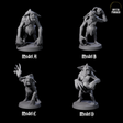 Four Knuckle Dragger Dretchs Miniature for Dungeons and Dragons, Pathfinder or other TTRPGs