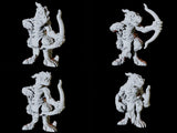 Four Kobold Archers Miniature for Dungeons and Dragons, Pathfinder or other TTRPGs