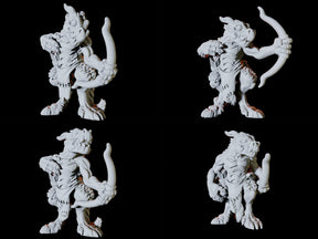 Four Kobold Archers Miniature for Dungeons and Dragons, Pathfinder or other TTRPGs