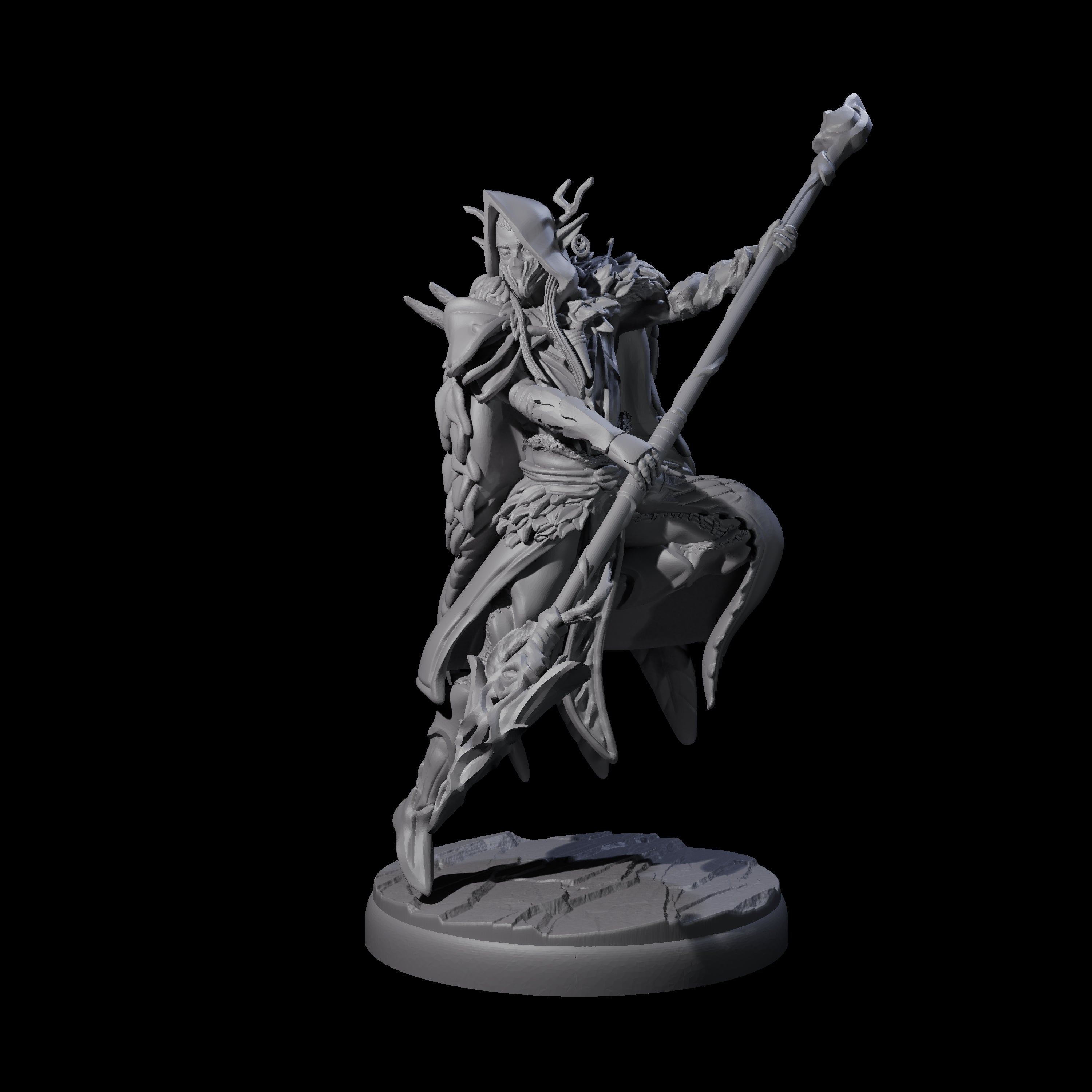 Four Leaping Dark Elf Underdark Guardians Miniature for Dungeons and Dragons, Pathfinder or other TTRPGs