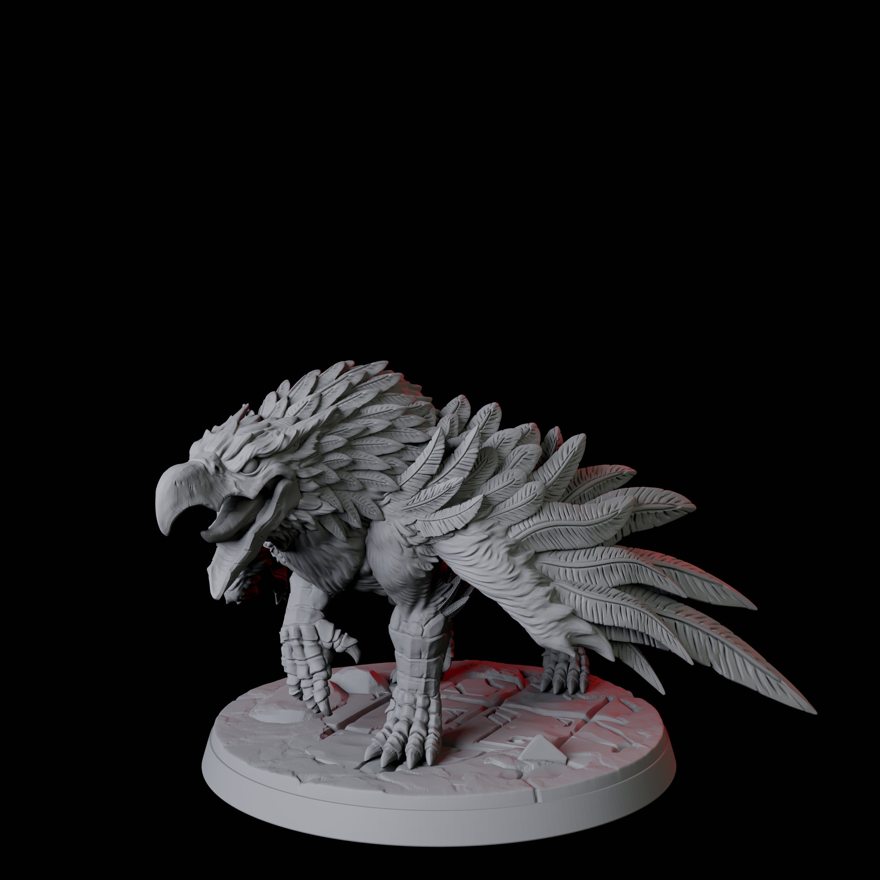 Four Leaping Griffons Miniature for Dungeons and Dragons, Pathfinder or other TTRPGs