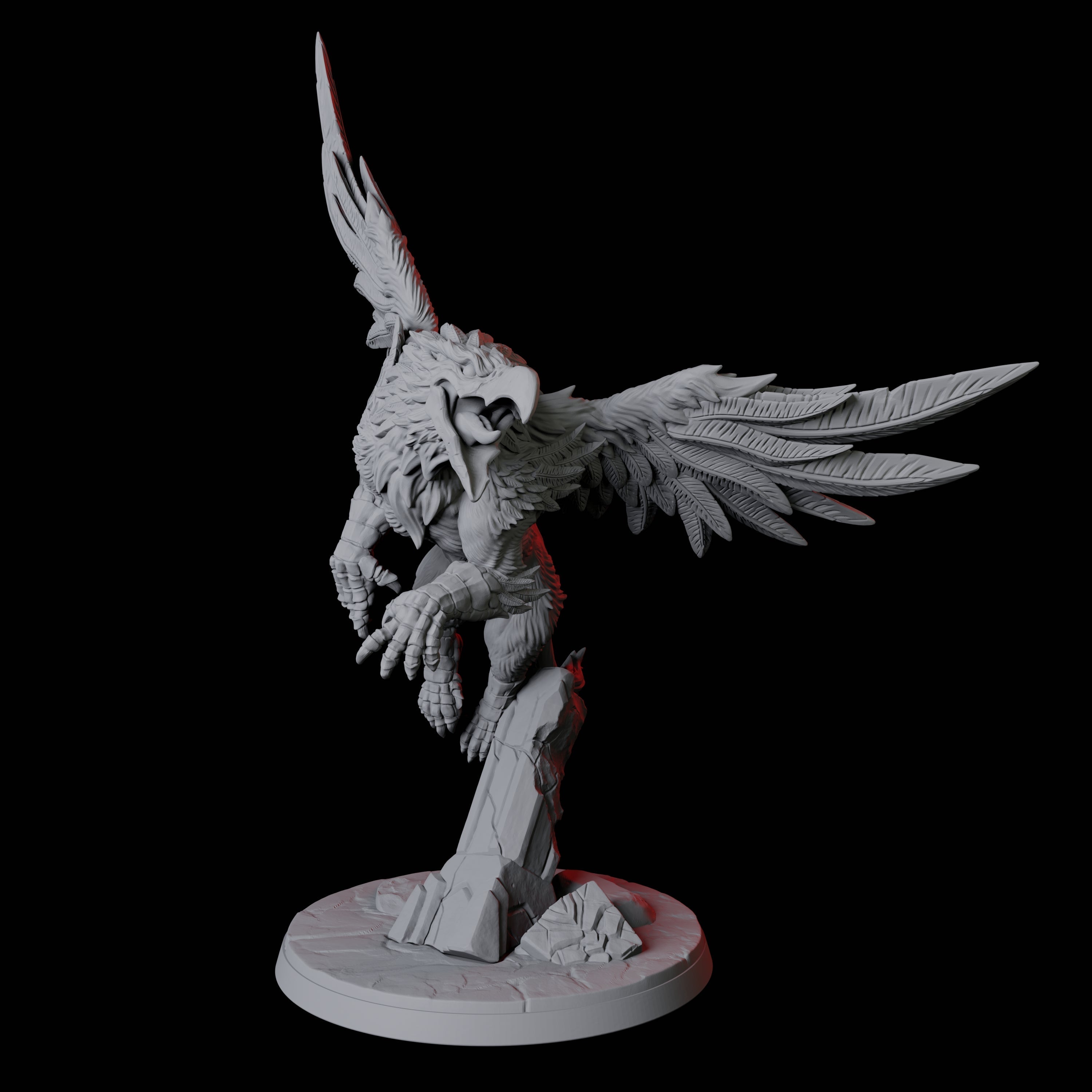 Four Leaping Griffons Miniature for Dungeons and Dragons, Pathfinder or other TTRPGs