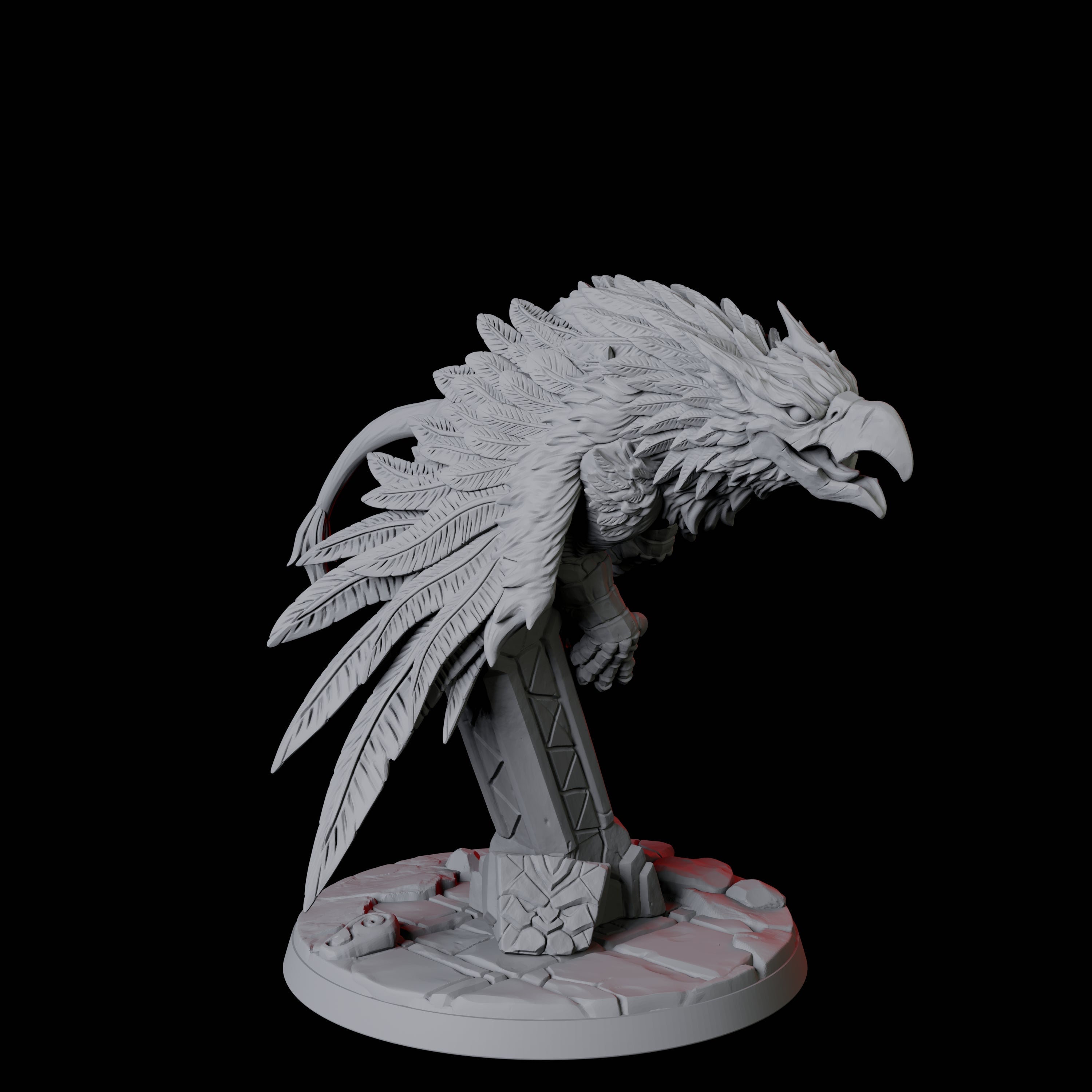 Four Leaping Griffons Miniature for Dungeons and Dragons, Pathfinder or other TTRPGs