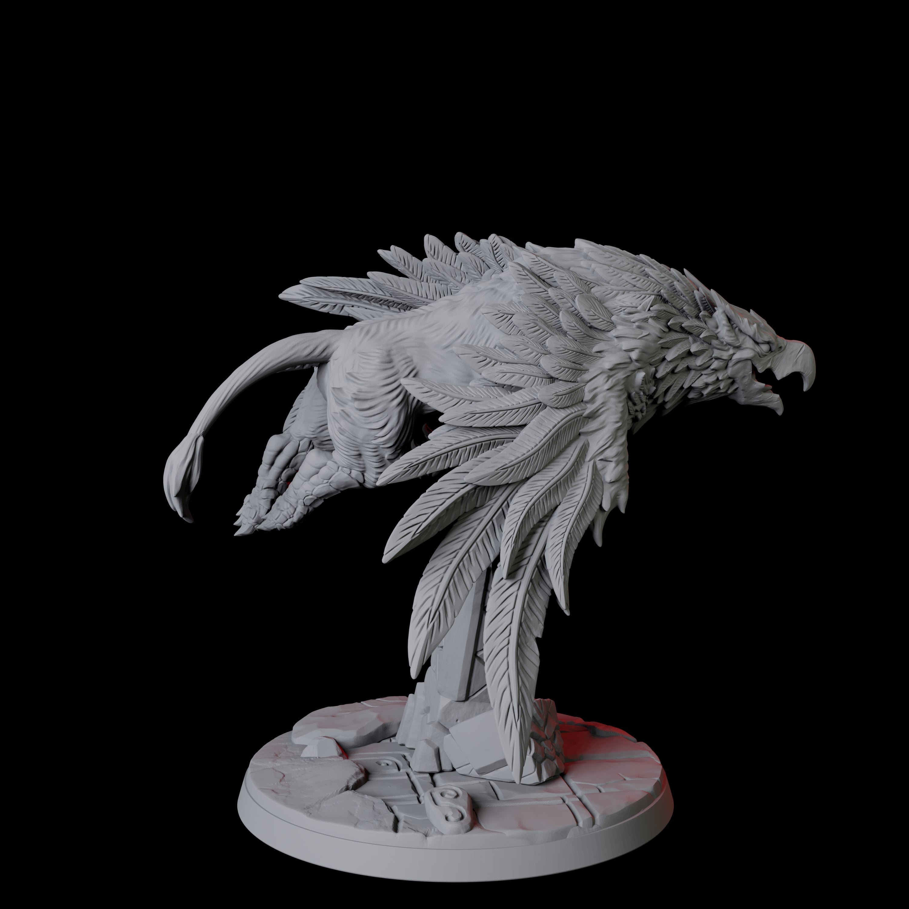 Four Leaping Griffons Miniature for Dungeons and Dragons, Pathfinder or other TTRPGs