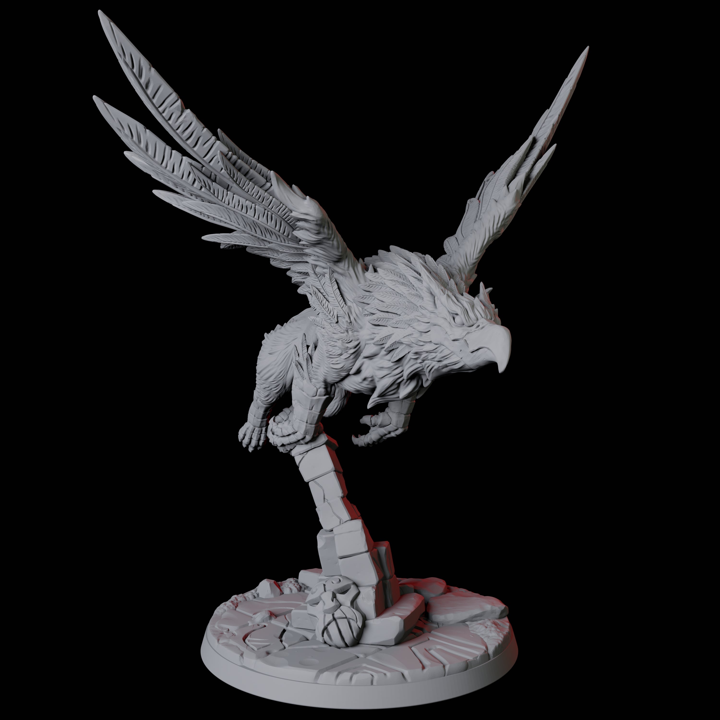 Four Leaping Griffons Miniature for Dungeons and Dragons, Pathfinder or other TTRPGs