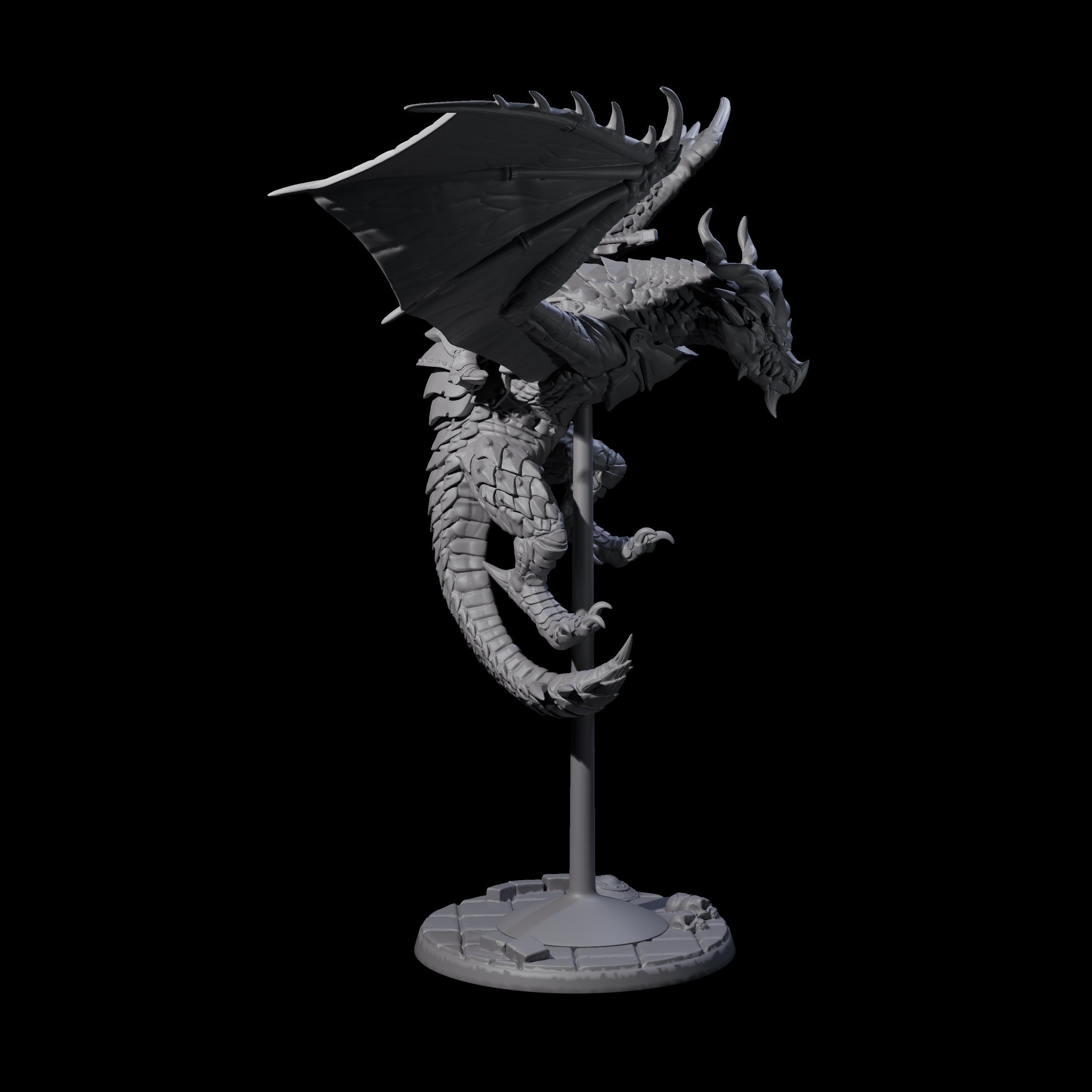 Four Lethal Wyvern Riders Miniature for Dungeons and Dragons, Pathfinder or other TTRPGs