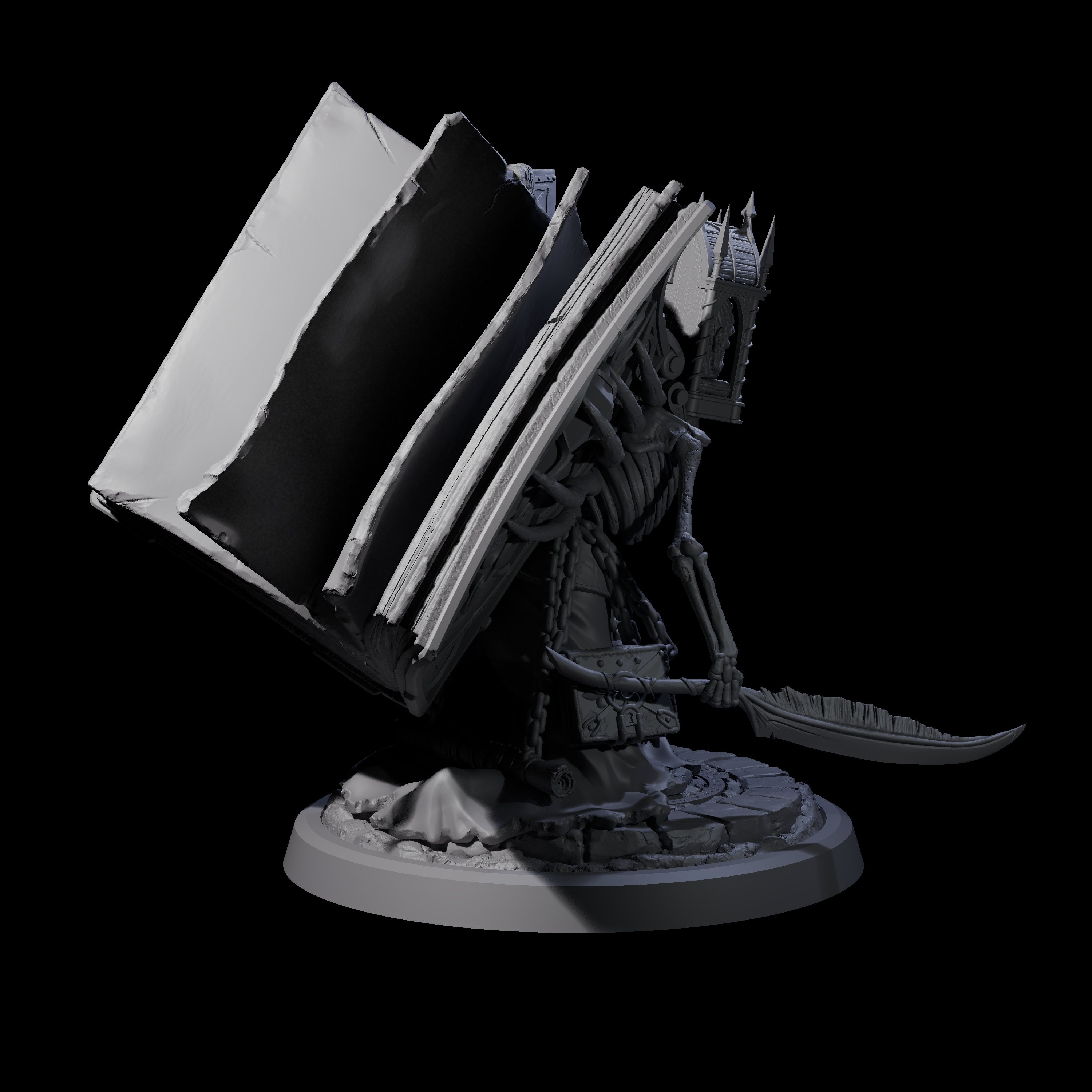 Four Librarians of the Dead Miniature for Dungeons and Dragons, Pathfinder or other TTRPGs