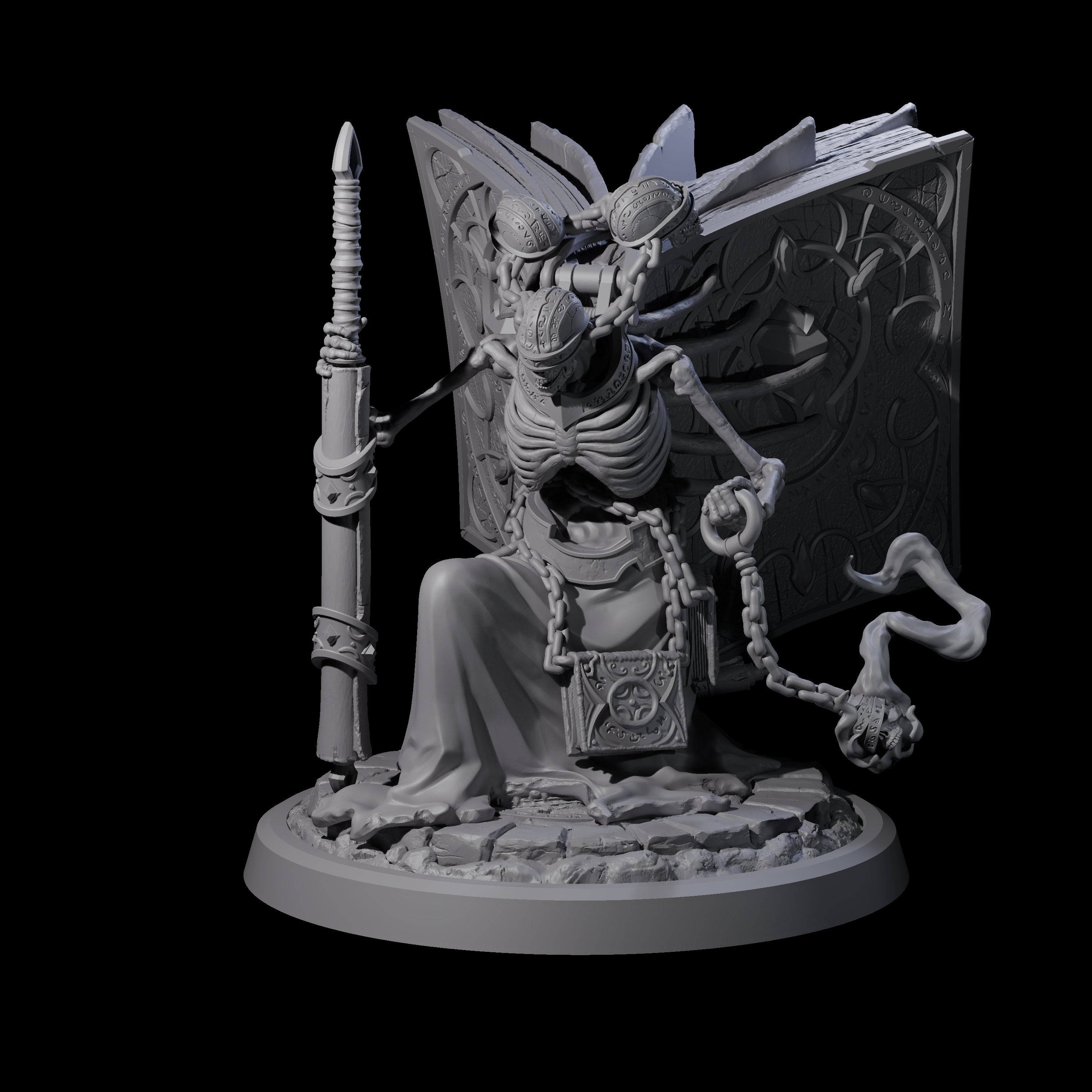 Four Librarians of the Dead Miniature for Dungeons and Dragons, Pathfinder or other TTRPGs